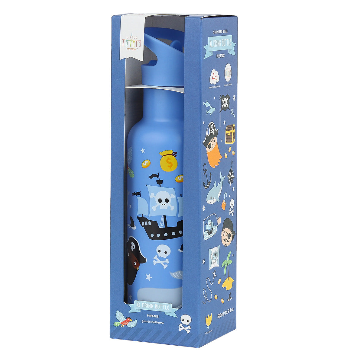 Gourde enfant en inox - Pirates – vue 7 – A Little Lovely Company