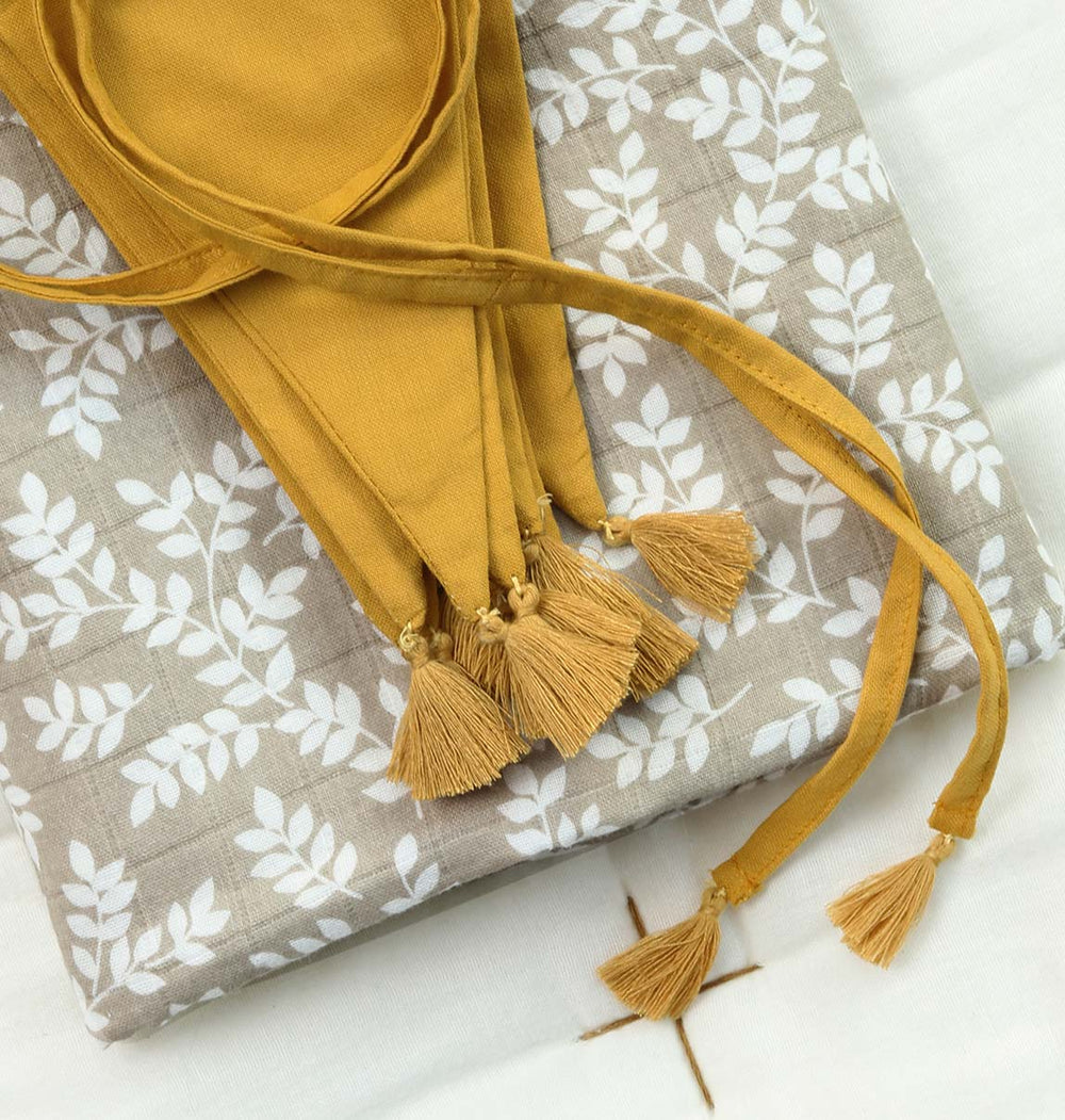Guirlande décorative en coton - Ocre jaune