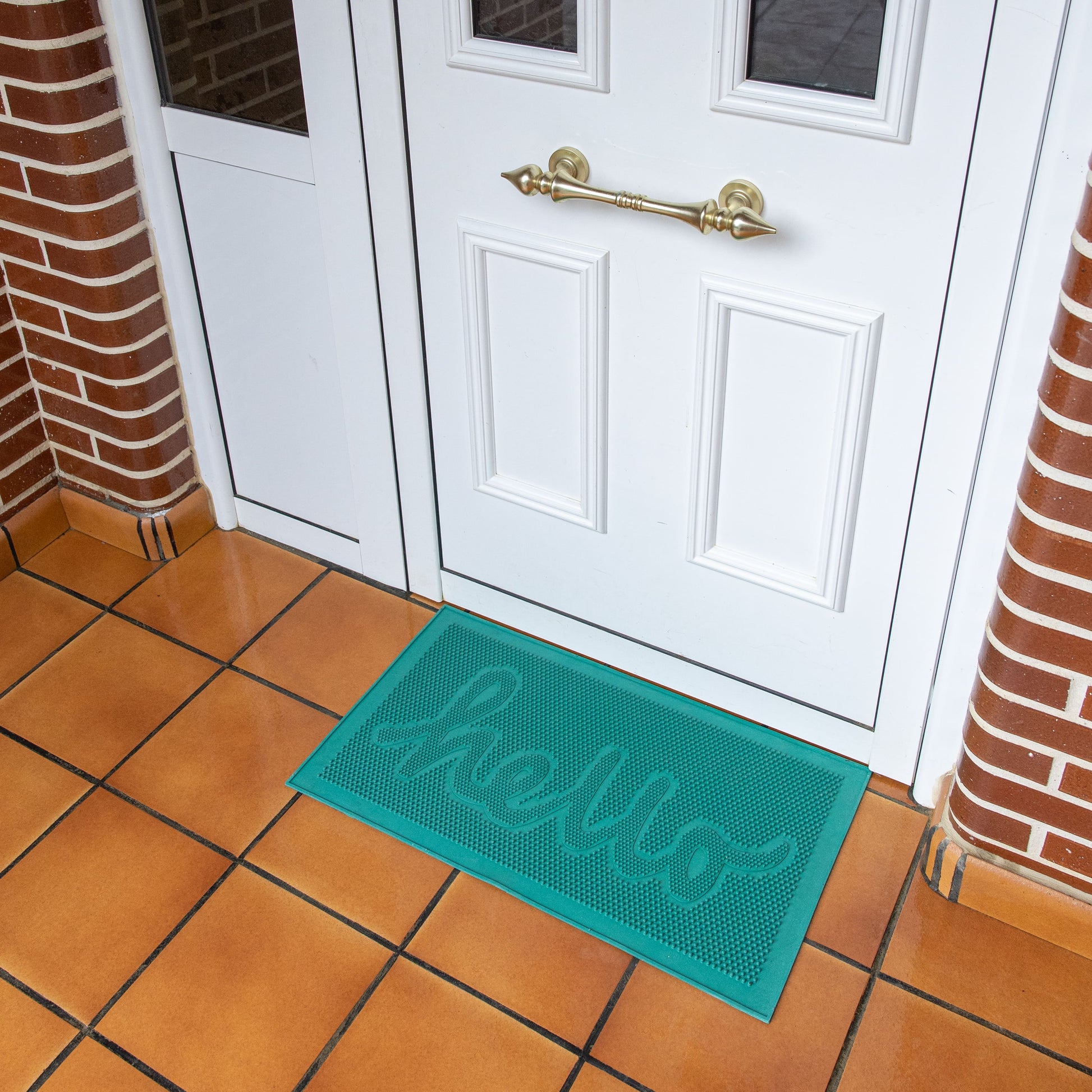 Paillasson en Caoutchouc « Hello » Vert – Fisura – vue 3