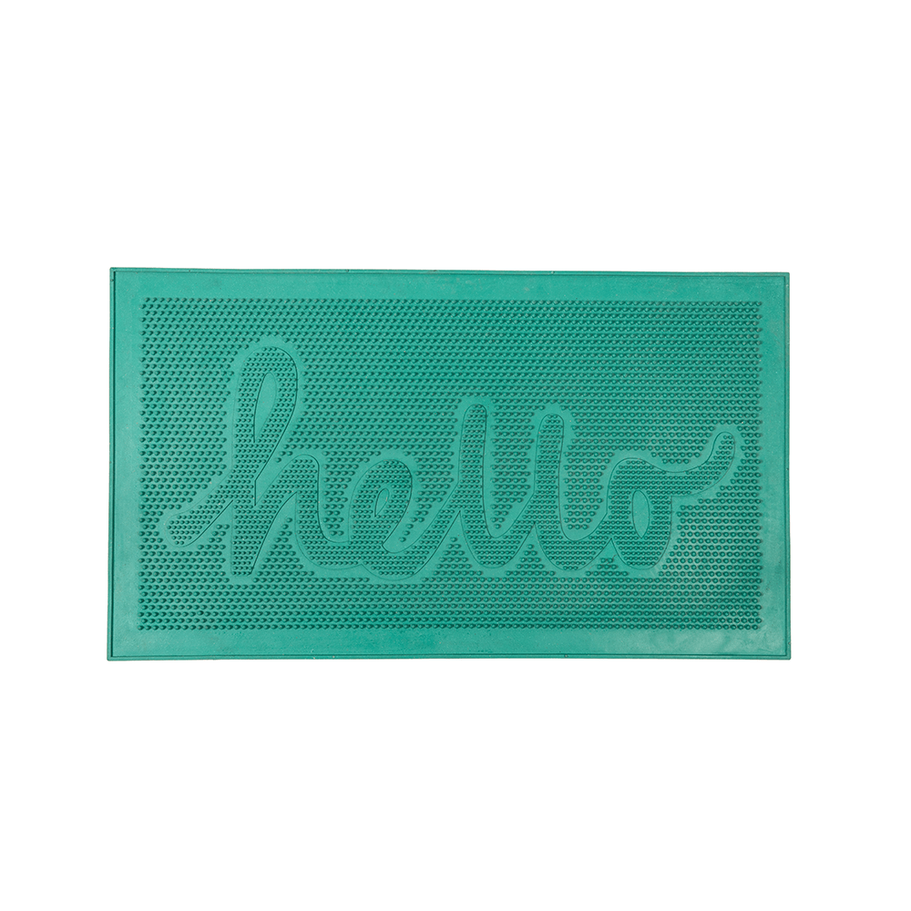 Paillasson en Caoutchouc « Hello » Vert – Fisura