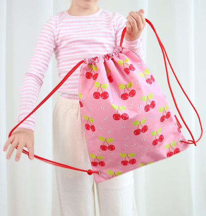 Sac à cordons enfant - Cerises joyeuses – vue 2 – A Little Lovely Company