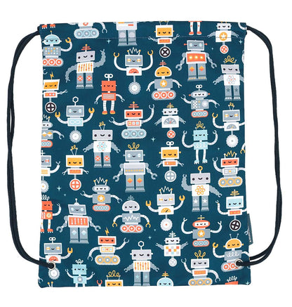 Sac à cordons enfant - Robots – vue 4 – A Little Lovely Company