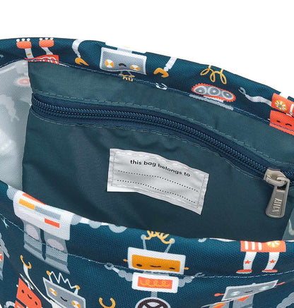 Sac à cordons enfant - Robots – vue 5 – A Little Lovely Company