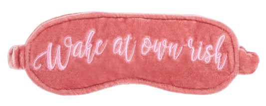 Velours Masque de sommeil – Wake At Own Risk