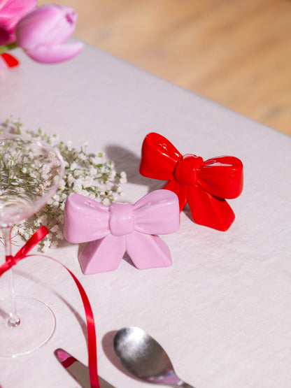 Bow Salt and Pepper Shakers