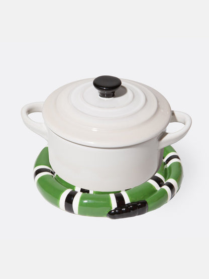 Snake Trivet Green