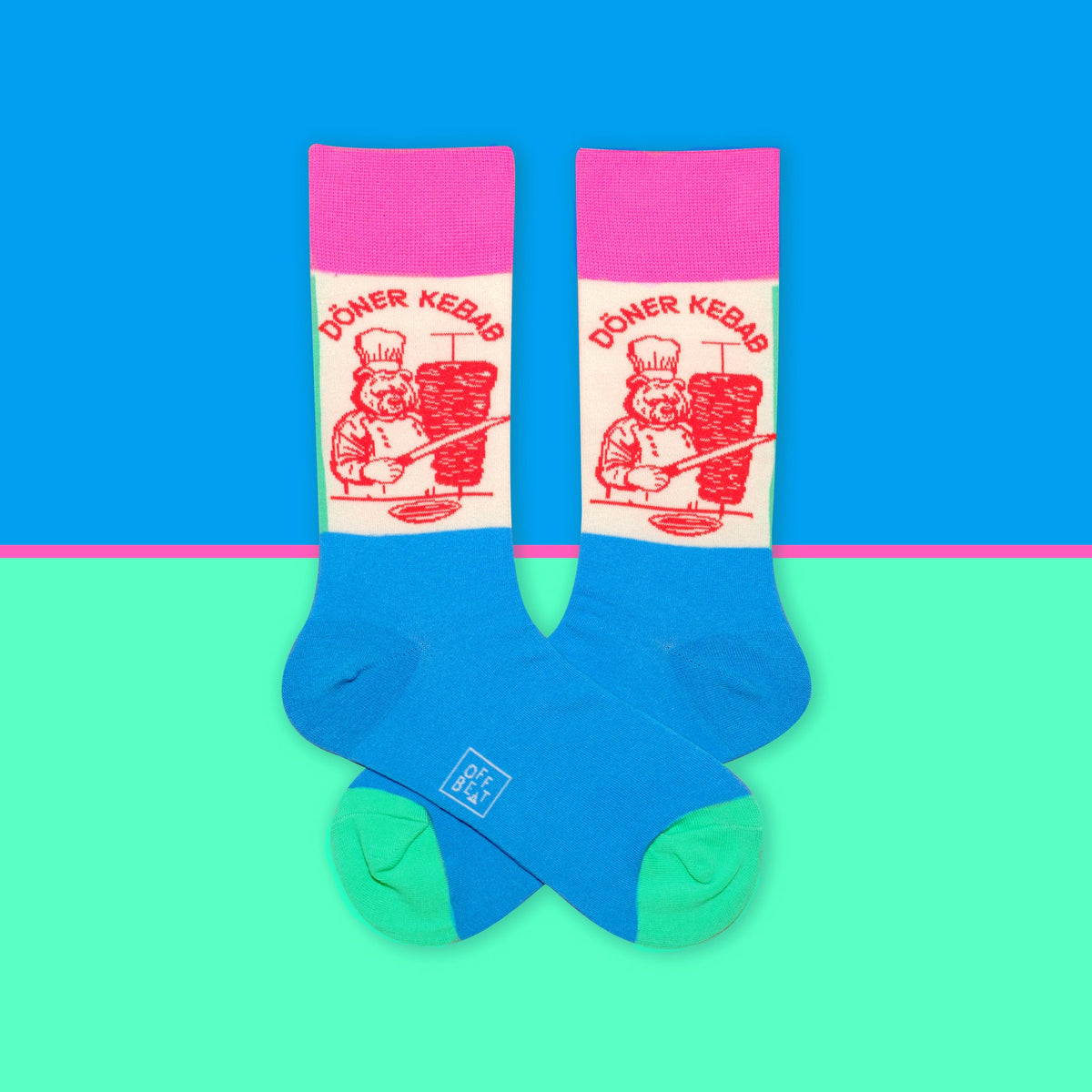 Chaussettes Ours de Berlin Préparant un Döner Kebab