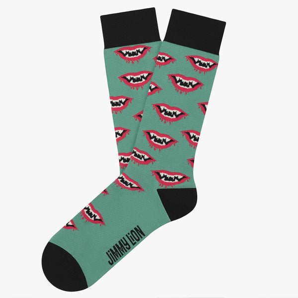 Chaussettes Dracula Fangs - Turquoise