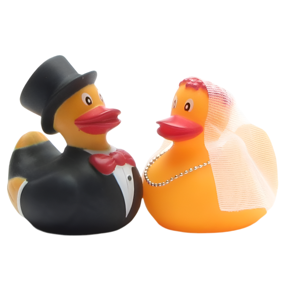 Pareja de patitos casados