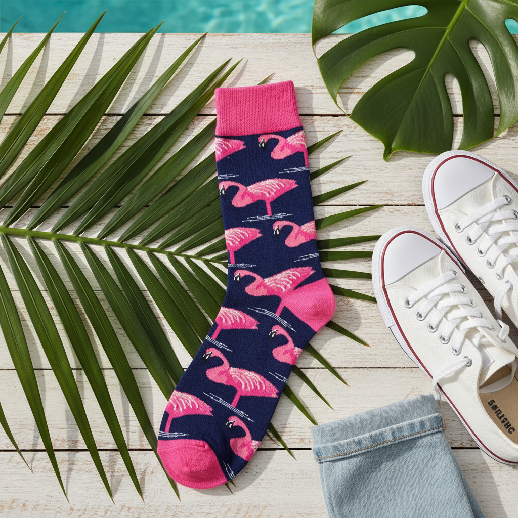 Chaussettes Flamant Rose