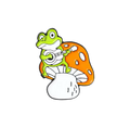 Pin's Grenouille Barde sur Champignon