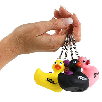 Keychain de pato amarillo "Me froto a mi pato"