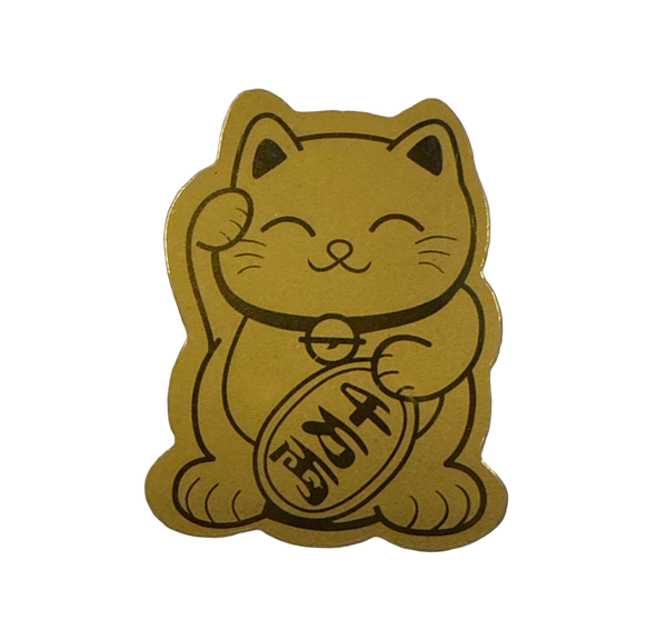 Autocolante Gato Dourado da Sorte