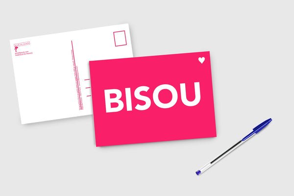 Biglietto di auguri fluorescente con bacio