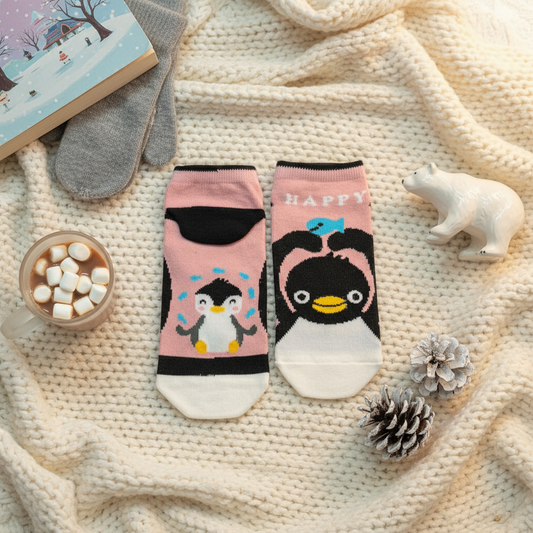Calcetines de pingüino feliz
