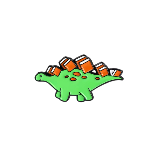 pins stegosaure bibliophile