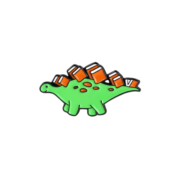pins stegosaure bibliophile