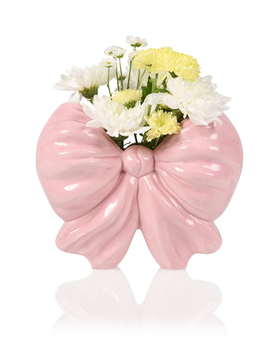 Pink Bow Vase