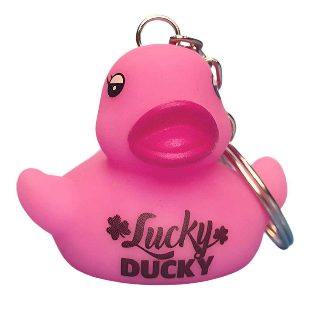 Porte-Clés Canard Rose Lucky Ducky
