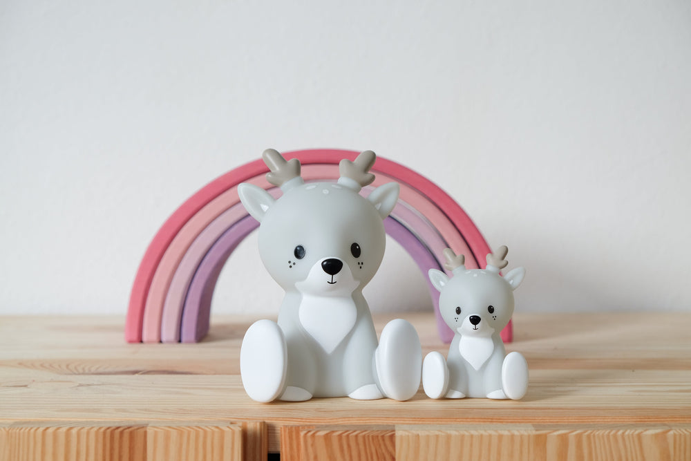 Mini Night Light Fabian en Forme de Cerf Grise – Flow Amsterdam