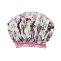 Bonnet de nuit en satin Disney Princesses – blanc et roses