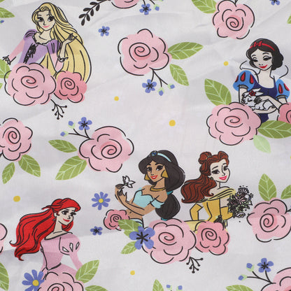 Bonnet de nuit en satin Disney Princesses – blanc et roses