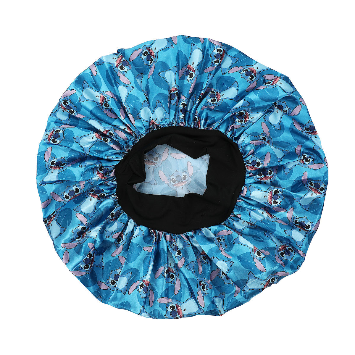 Bonnet de nuit en satin Disney Stitch – bleu