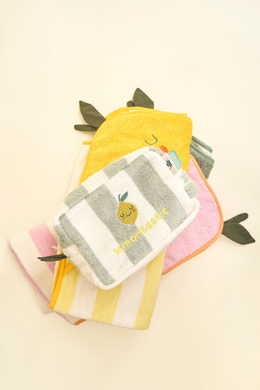 Trousse de toilette éponge Lola Citron