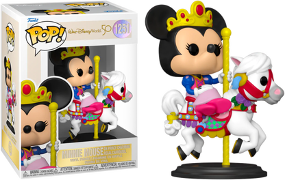 pop minnie mouse on prince charming regal carrousel 1251