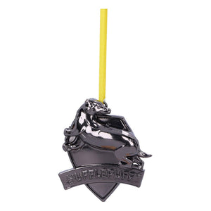 Décoration de Noël Harry Potter - Ecusson de Poufsouffle (Argent)