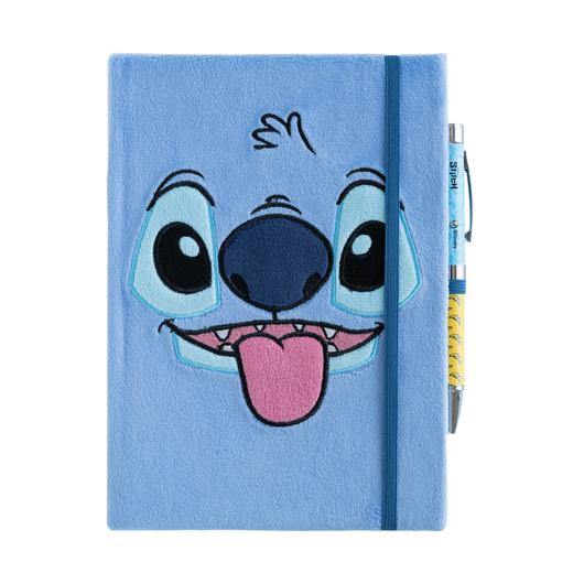 Cuaderno peludo de Lilo y Stitch + bolígrafo proyector - Stitch