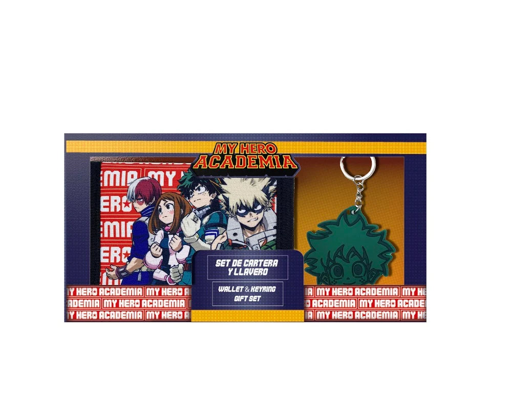 Conjunto de carteira e porta-chaves My Hero Academia 