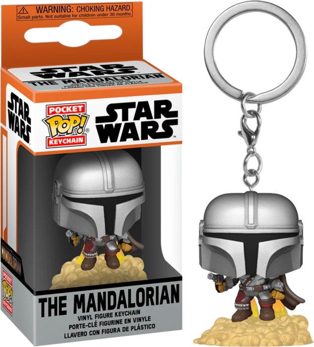 pop keychain the mandalorian with blaster