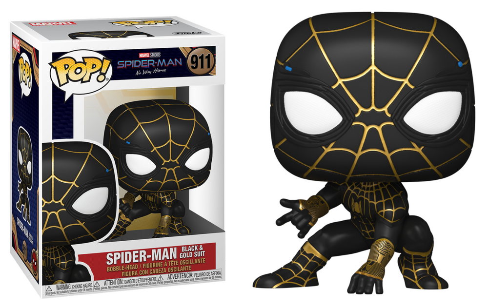 ¡Estallido! Traje de Spider-Man negro y dorado 