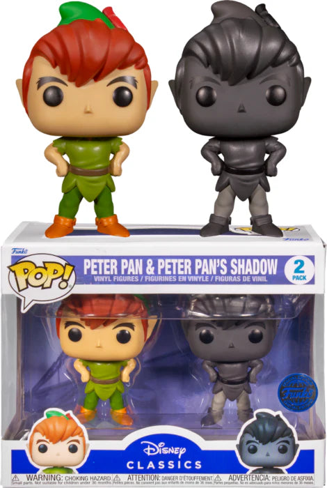 Paquete de 2 figuras de Peter Pan y Peter Pan Shadow 