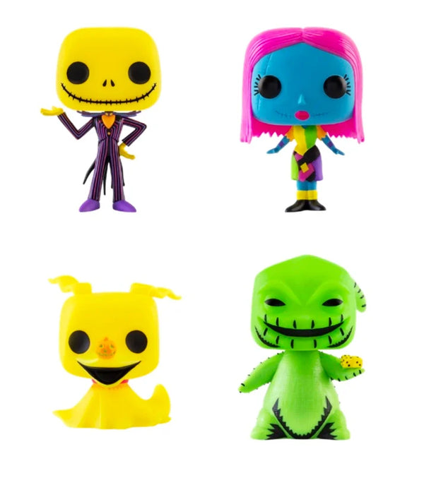 Funko Pop! NBX 4-Pack (Black Light) (SE) – L'Étrange Noël de monsieur Jack