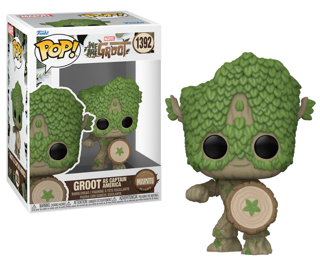 Pop! Groot como Capitão América