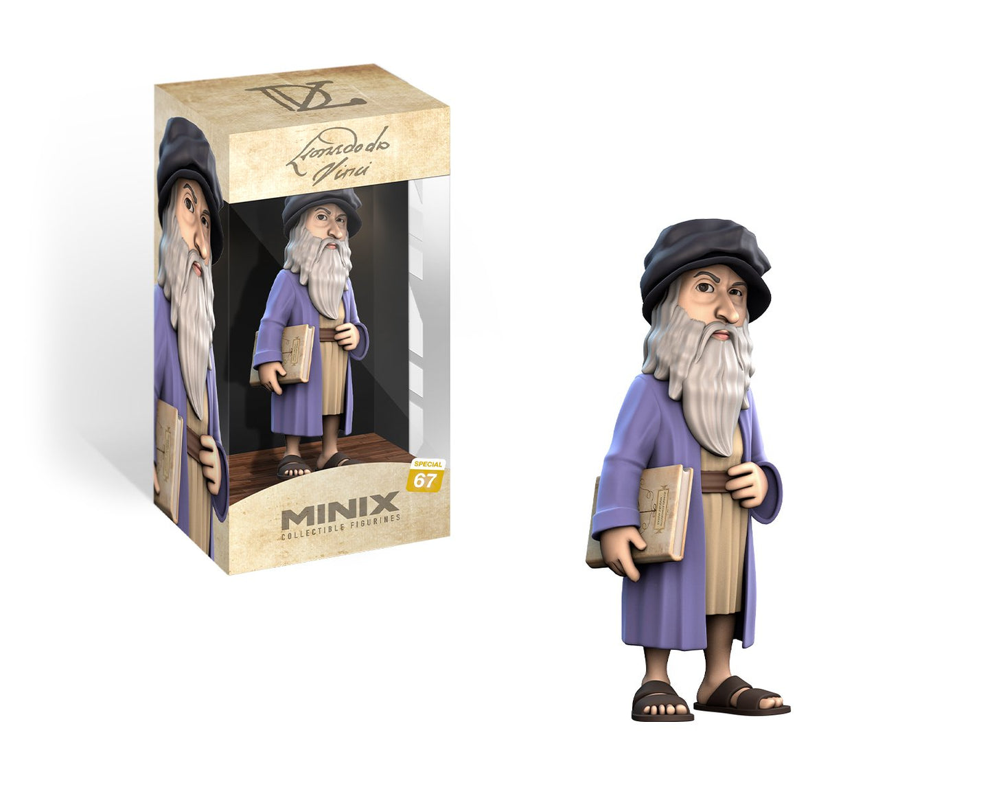 SPECIAL CATEGORY Leonard De Vinci Figurine Minix # 12cm