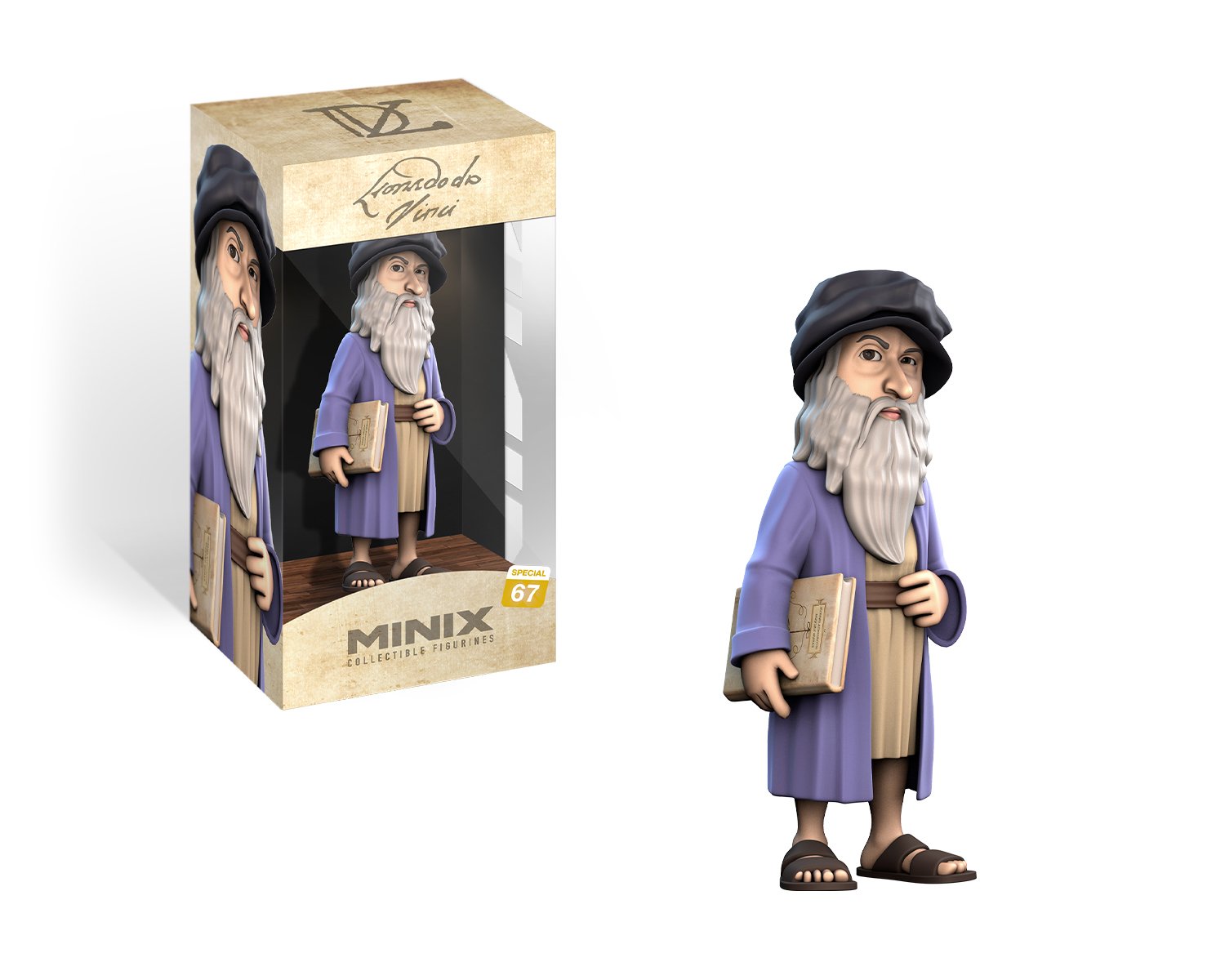 SPECIAL CATEGORY Leonard De Vinci Figurine Minix # 12cm