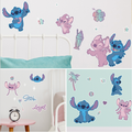 Stickers Muraux Lilo & Stitch - Stitch et Angel - 4 Feuilles