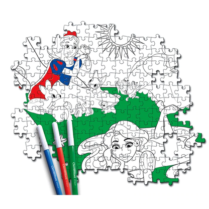 Rompecabezas de colores alegres de las princesas de Disney