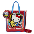 HELLO KITTY - 50 Aniversario. -Bolso de mano metálico Loungefly con monedero