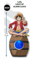 Reloj despertador iluminado de One Piece - Luffy en barril