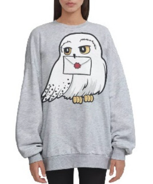 Sweat-shirt oversize femme Harry Potter - Hedwige