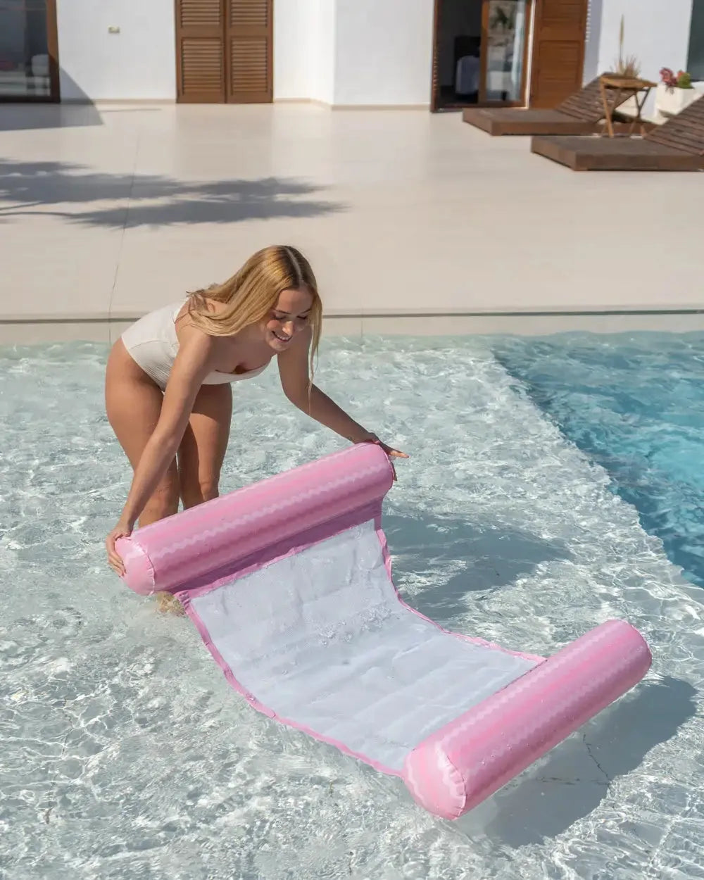 Hamaca flotante para piscina con rejilla – BOOGIE