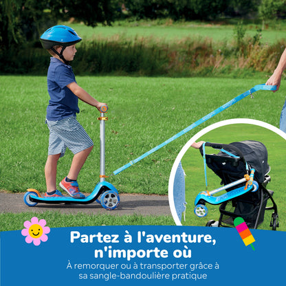 Trunki 3-Wheel Folding Scooter - Large 4-7 Years (Blue)