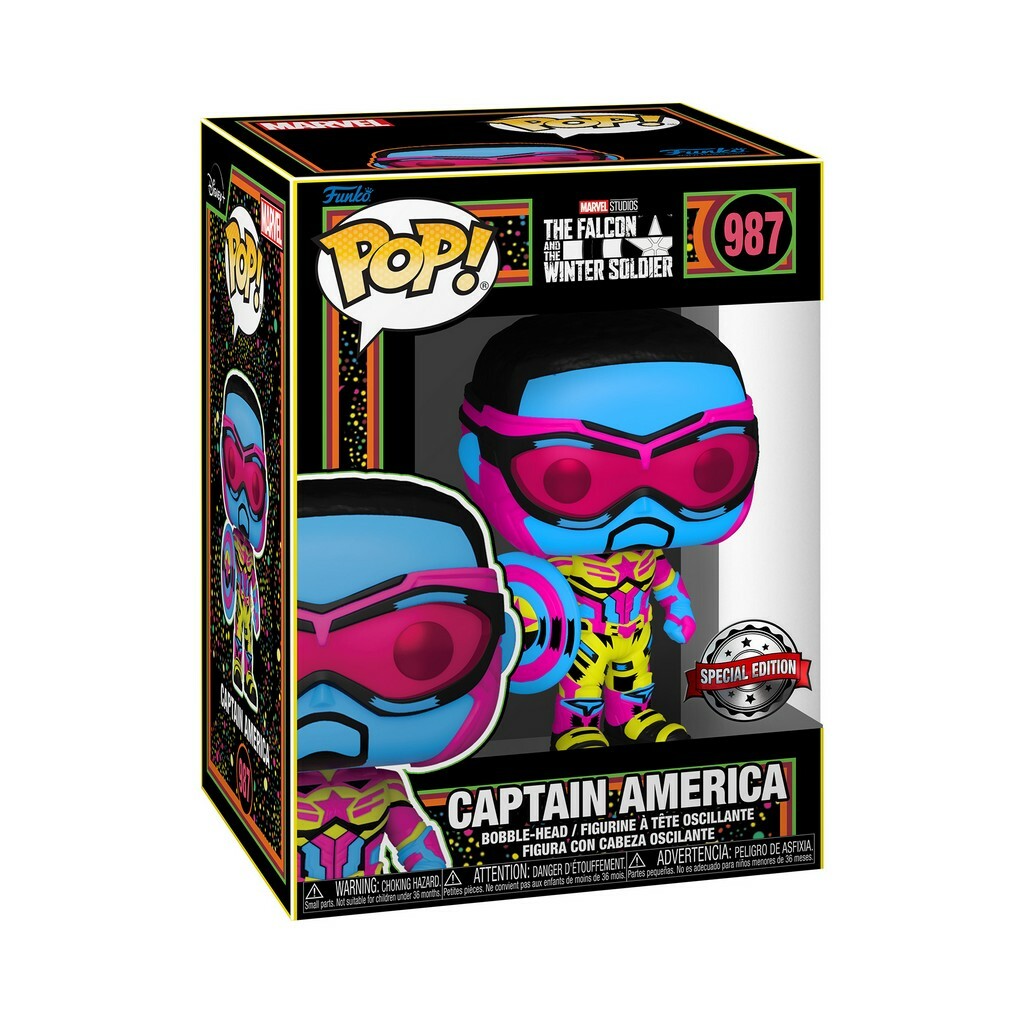Pop! Captain America Blacklight (Sam Wilson)