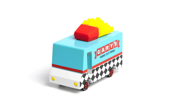 Candycar World Furgone in legno - Furgone delle patatine di Gary