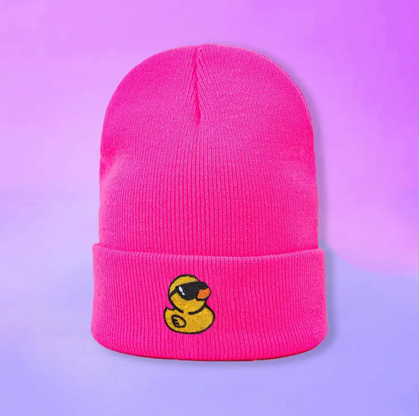 Bonnet Enfant Canard Jaune Lunettes de Soleil