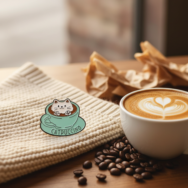 Spilla a forma di gatto Chapuccino